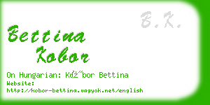 bettina kobor business card