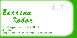 bettina kobor business card
